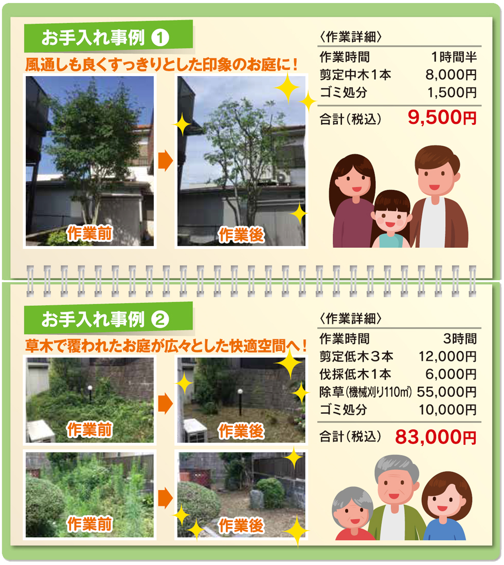 山梨県の植木屋,作業事例