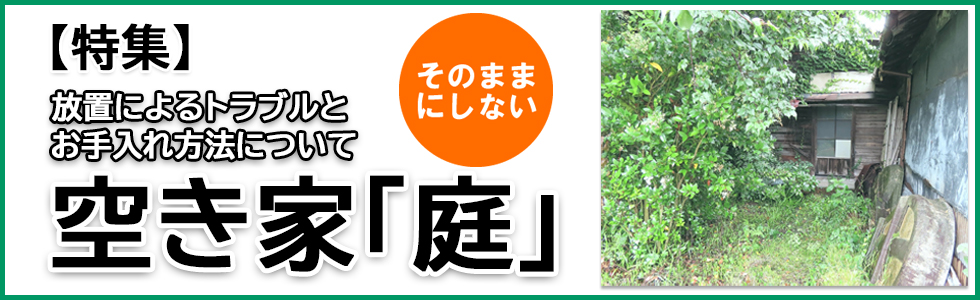 【空き家「庭」のトラブル】放置により発生するトラブルとお手入れ方法について,剪定,伐採,鳥,落ち葉