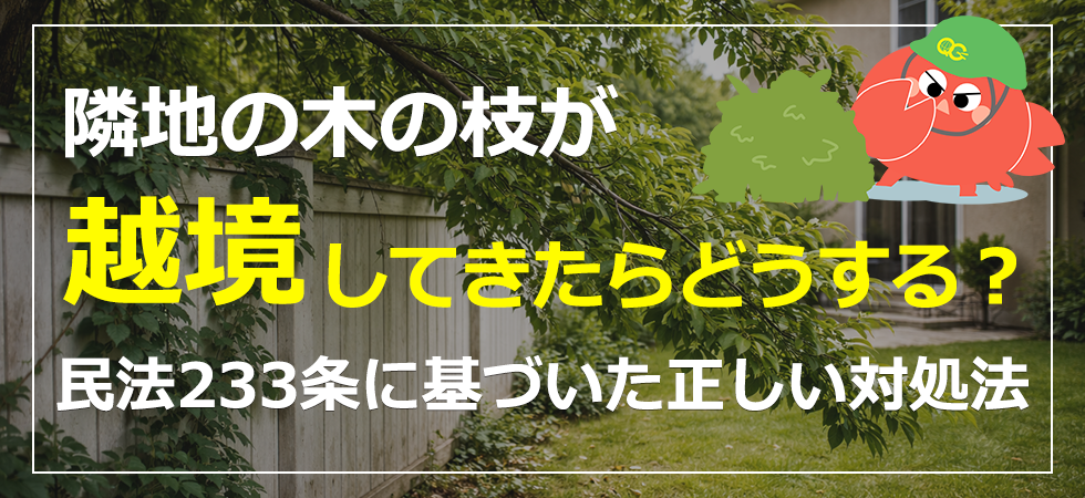 隣地の木の枝が越境してきたらどうする？民法233条に基づいた正しい対処法を解説【弁護士監修】
